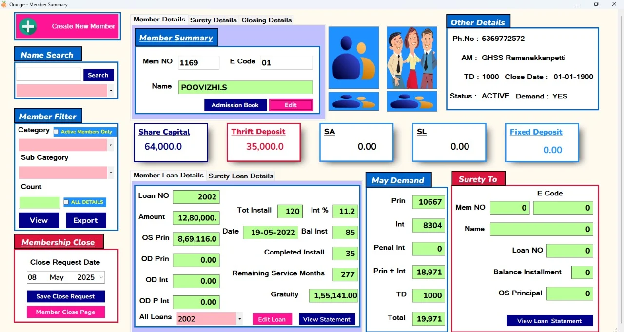Orange Coop ERP Dashboard